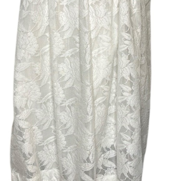 HD in Paris White Lace Dress Bridal Beachy size Large - Picture 7 of 7